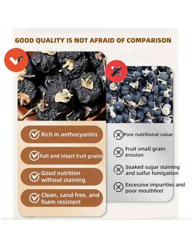 Bayas de Goji Negras Orgánicas 200g - Superalimento Seco Premium