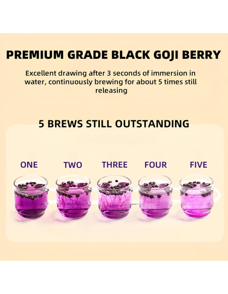 Bayas de Goji Negras Orgánicas 200g - Superalimento Seco Premium