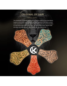 Soporte de Tiza Magnético de Cuero KONLLEN VT-Rojo 2