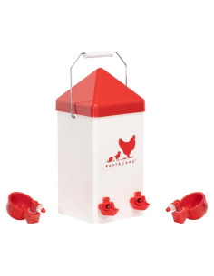 Bebedero Automático para Pollos RentACoop 3.78L con 2 Tazas