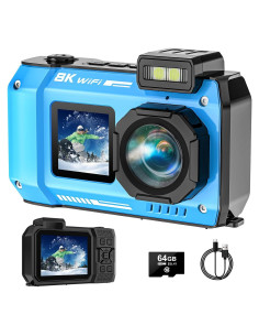 Cámara Submarina Digital SPUNALP 8K 70MP Impermeable 10M