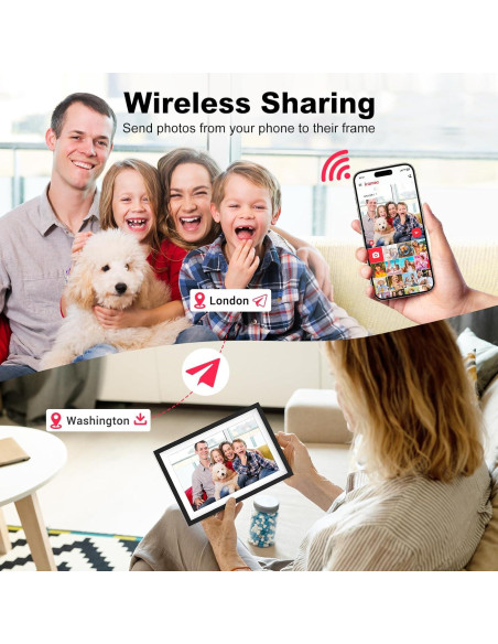 Marco de Fotos Digital XISKT 10.1" WiFi 64GB Paquete de 2