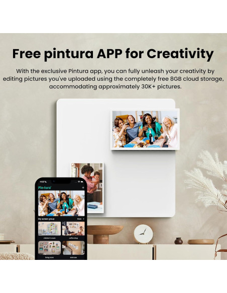 Marco de Foto Digital WiFi PIN TURA 10.1" y 13.3" FHD IPS