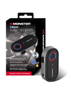 Receptor de Audio Bluetooth Monster WBA9-1008-BLK, 3.5mm, Manos Libres
