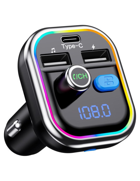 Adaptador Bluetooth para Coche LAIMICAERIN FM con Cargador 36W