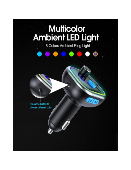 Adaptador Bluetooth para Coche LAIMICAERIN FM con Cargador 36W