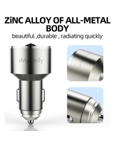 Adaptador FM Bluetooth 5.3 iMyOnly C2 con Carga Rápida QC3.0 2