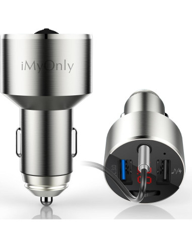 Adaptador FM Bluetooth 5.3 iMyOnly C2 con Carga Rápida QC3.0