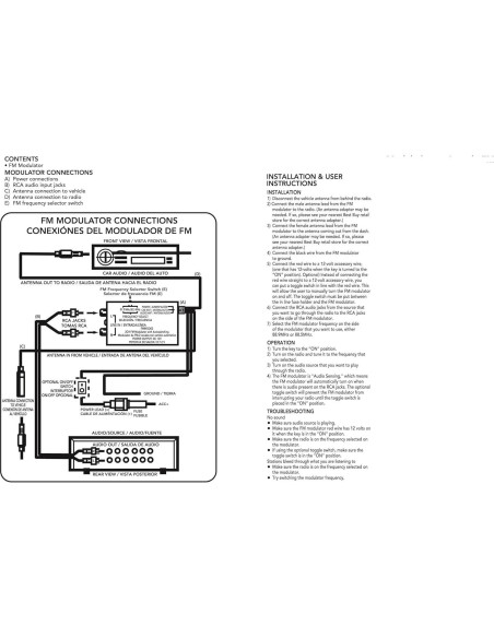 Adaptador de Audio Aux RCA Sky International FM-304K