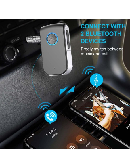 Adaptador Bluetooth 5.0 Leeyofun para coche 3.5mm