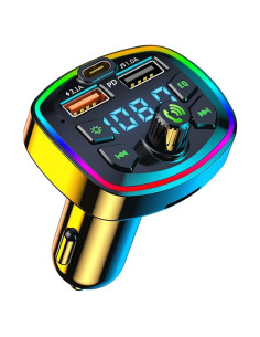 Transmisor Bluetooth FM VEESA 5.0 Carga Rápida 3.0 para Coche