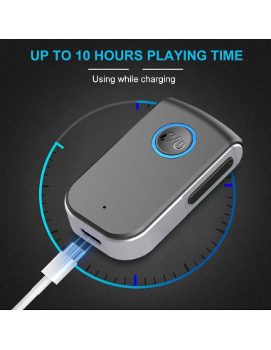 Adaptador Bluetooth 5.0 Leeyofun para coche 3.5mm