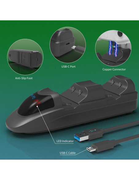 Estación de Carga iPLYGAM para Controladores Xbox con 2 Baterías 3600mAh