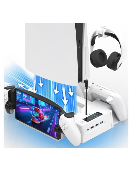 Estación de Enfriamiento y Carga BRIBAT para PS5 y PS5 Slim