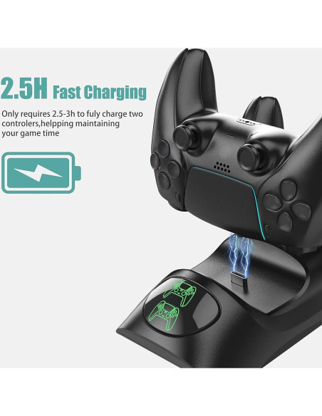 Base de Carga Rápida para 2 Controladores PS5 UKELALA