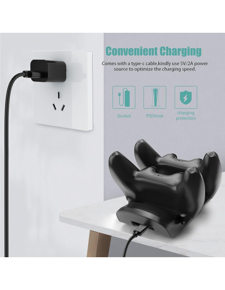 Base de Carga Rápida para 2 Controladores PS5 UKELALA