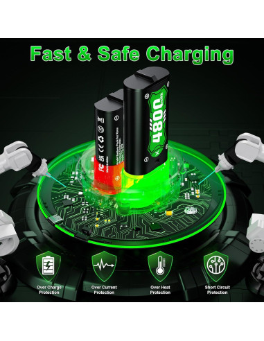 Paquete de Batería Recargable Xbox 2x4800mWh con Carga Rápida