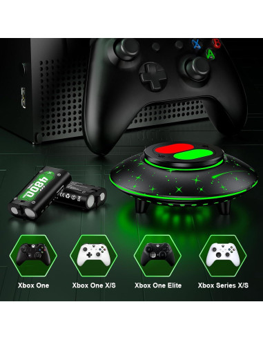 Paquete de Batería Recargable Xbox 2x4800mWh con Carga Rápida