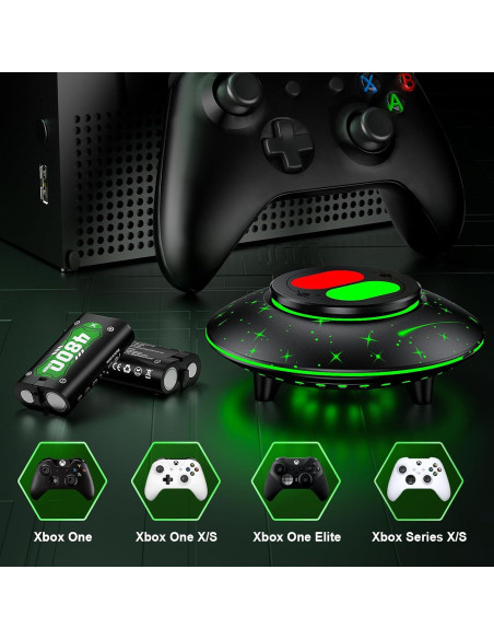 Paquete de Batería Recargable Xbox 2x4800mWh con Carga Rápida