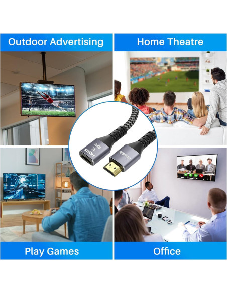 Cable de Extensión HDMI 4K Conable 2 Pies - 2 Paquetes Cable de Extensión HDMI 4K Conable 2 Pies - 2 Paquetes