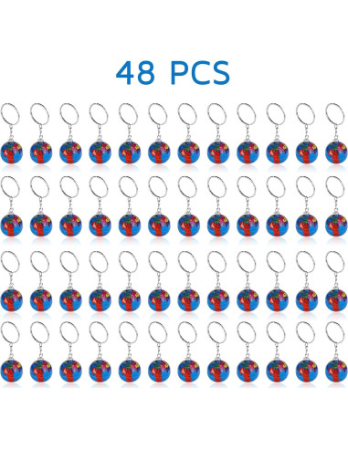 Llaveros del Globo PROLOSO 48 Pcs 2.54 cm para Niños