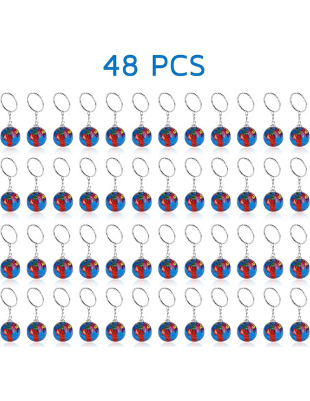 Llaveros del Globo PROLOSO 48 Pcs 2.54 cm para Niños