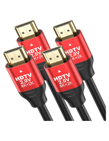 Cable HDMI 2.0 1.83M RyzzRooa Paquete de 2 Alta Velocidad 4K