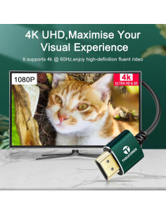 Cable HDMI delgado Thsucords 7.62m 4K 60Hz alta velocidad 2