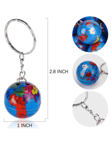Llaveros del Globo PROLOSO 48 Pcs 2.54 cm para Niños