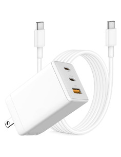 Cargador USB-C 67W Shen Zhen - Carga Rápida 3 Puertos Plegable