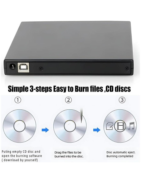 Unidad Externa de CD/DVD Gingo Slim DVDRW USB 2.0 Unidad Externa de CD/DVD Gingo Slim DVDRW USB 2.0