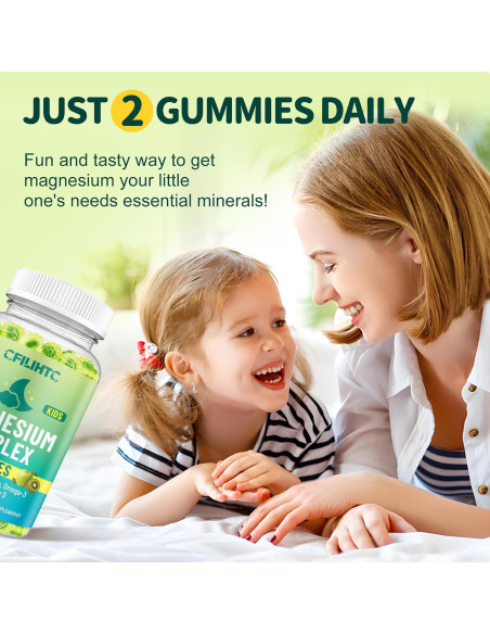Gomitas de Magnesio CFILIHTC 60 Conteo Sabor Manzana y Kiwi Gomitas de Magnesio CFILIHTC 60 Conteo Sabor Manzana y Kiwi
