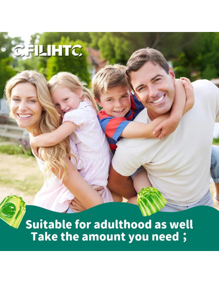 Gomitas de Magnesio CFILIHTC 60 Conteo Sabor Manzana y Kiwi Gomitas de Magnesio CFILIHTC 60 Conteo Sabor Manzana y Kiwi