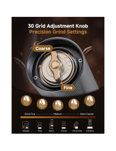 Molino de Café Manual Diceaynico GK134 - Acero Inoxidable 420 2