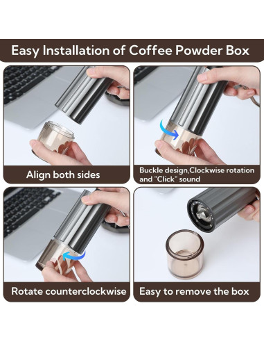 Molino de Café Manual CHDEXU 25g Acero Inoxidable Ajustable