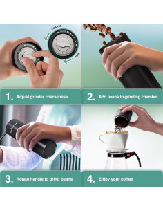 Molino de Café Manual West Coast Chef - Acero Inoxidable 0.72 kg 2