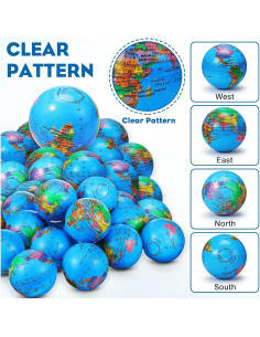 Paquete de 60 Pelotas de Estrés Vinsot Mini Globo 6.3 cm 2
