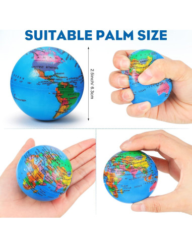 Paquete de 60 Pelotas de Estrés Vinsot Mini Globo 6.3 cm