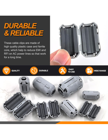 Kit de 32 Núcleos de Anillo de Ferrita Gris Rustark