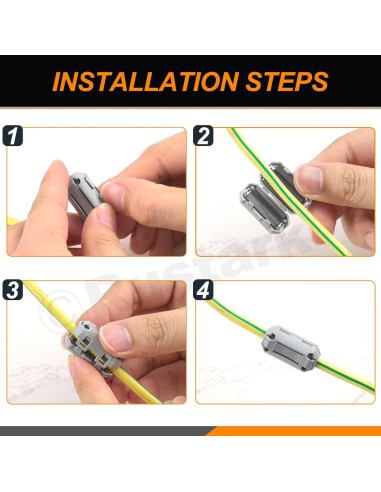 Kit de 32 Núcleos de Anillo de Ferrita Gris Rustark