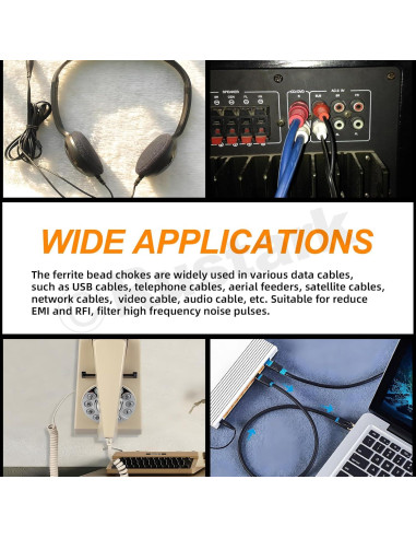 Kit de 32 Núcleos de Anillo de Ferrita Gris Rustark