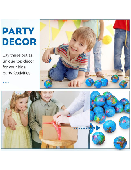 Paquete de 60 Pelotas de Estrés Vinsot Mini Globo 6.3 cm