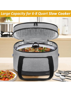 Funda Aislante para Olla de Cocción Lenta YOREPEK 8 Cuartos 2