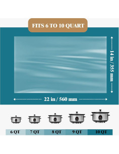 Forros Desechables para Olla de Cocción Lenta WZHSBSAQ 50 Unidades 35.56x55.88cm 2