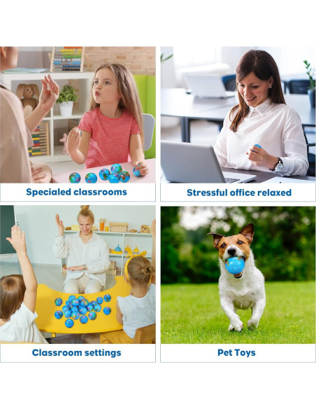 Paquete de 60 Pelotas de Estrés Vinsot Mini Globo 6.3 cm