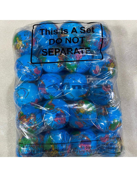 Paquete de 60 Pelotas de Estrés Vinsot Mini Globo 6.3 cm