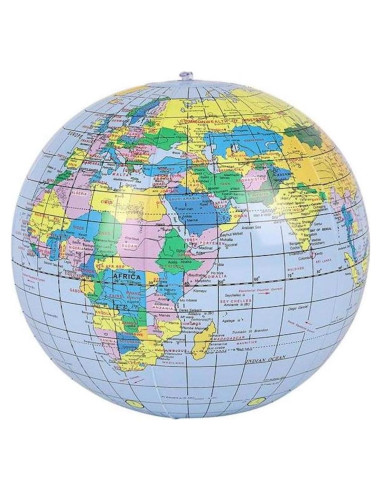 Globo Inflable Mapa Mundial Rhode Island Novelty 40 cm