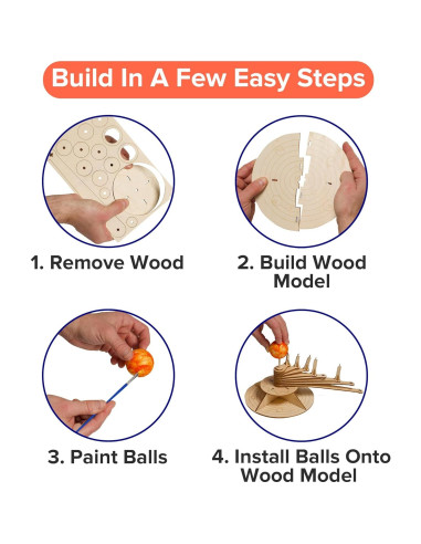 Kit de Sistema Solar DIY Little Jupiter - 9 Planetas para Niños 8-12 Años