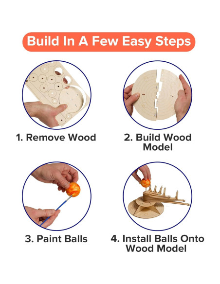 Kit de Sistema Solar DIY Little Jupiter - 9 Planetas para Niños 8-12 Años