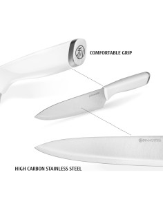 Juego de cuchillos de cocina Diamosteel 6 piezas blanco 2